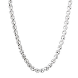 3.5mm High-Polished Stainless Steel Square Box Chain Necklace