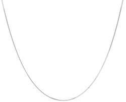 0.8mm Solid .925 Sterling Silver Round Snake Chain Necklace