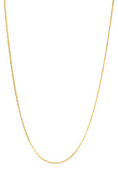 Women's 1mm 24k Yellow Gold Plated Round Snake Chain Necklace