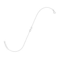 5mm Solid .925 Sterling Silver Round Rolo Chain Anklet, 11 inches (SKU: SS-AK1001)