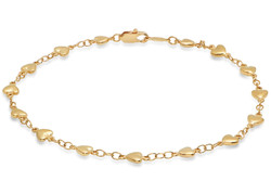 Women's 5.5mm 14k Yellow Gold Plated Cable Chain Bracelet + Gift Box