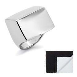 Stainless Steel High Polished Square Geometric Ring