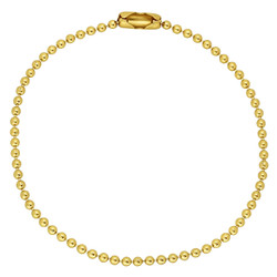 2mm-3mm Polished 14k Yellow Gold Plated Military Ball Chain Anklet
