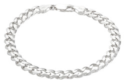 3mm-16mm Solid .925 Sterling Silver Beveled Curb Chain Bracelet