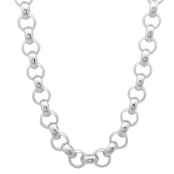 5.8mm Solid .925 Sterling Silver Round Rolo Chain Necklace