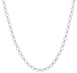 1mm-5mm Solid .925 Sterling Silver Round Rolo Chain Necklace or Bracelet (SKU: ROLO-CHAINS)