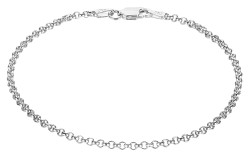 2.2mm Solid .925 Sterling Silver Round Rolo Chain Bracelet (SKU: SS-ROL2B)