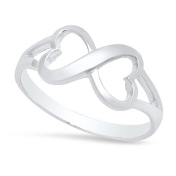 925 Sterling Silver High Polished Infinity Knot Promise Ring + Bonus Cleaning Cloth (SKU: SS-RN1072)