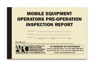 APC UMS-1010: Mobile Equipment Operator's Pre-Operation Inspection Report