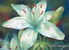 10.75 x 14.75 Dianne’s Lily S570-3/500 Original Painting in Pastel Print by Susan Edgmon