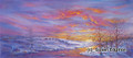 7 x 16 Winter Sunset S410-3/500 Original Painting in Pastel Print by Susan Edgmon