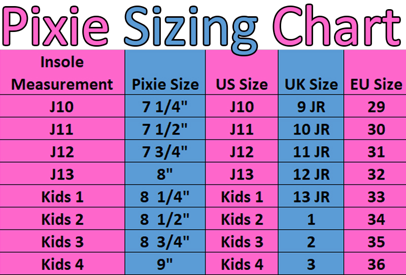 Lenexa Pixie Kids Roller Skates Sizes J10 Kids 4 
