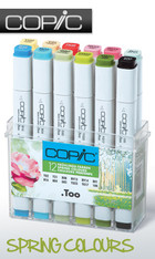 COPIC .TOO PRO MARKER - 12 PEN - SPRING COLOURS SET