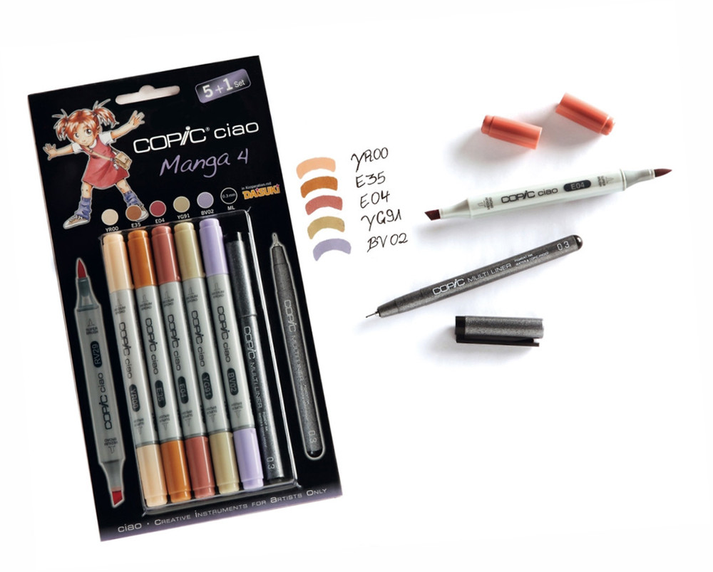 Copic Ciao Markers 5 + 1 - Manga 4 - Copic Shop