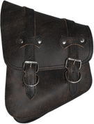 All Softail Models Left Side Solo Saddle Bag Rustic Black Leather
