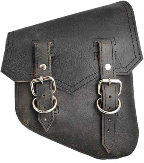 Vintage Rustic Leather Bag | Rugged Black