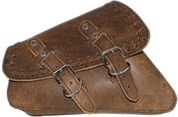 04-UP Harley-Davidson Sportster  Nightster 1200   Forty-Eight 72    Roadster Left Side Saddle Bag Swingarm Bag - Rustic Brown Cross Lace