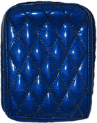 Universal Rear Passenger Pillion Pad - Blue Metalflake Diamond Tuk