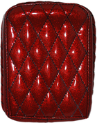 Universal Rear Passenger Pillion Pad - Red Metalflake Diamond Tuk