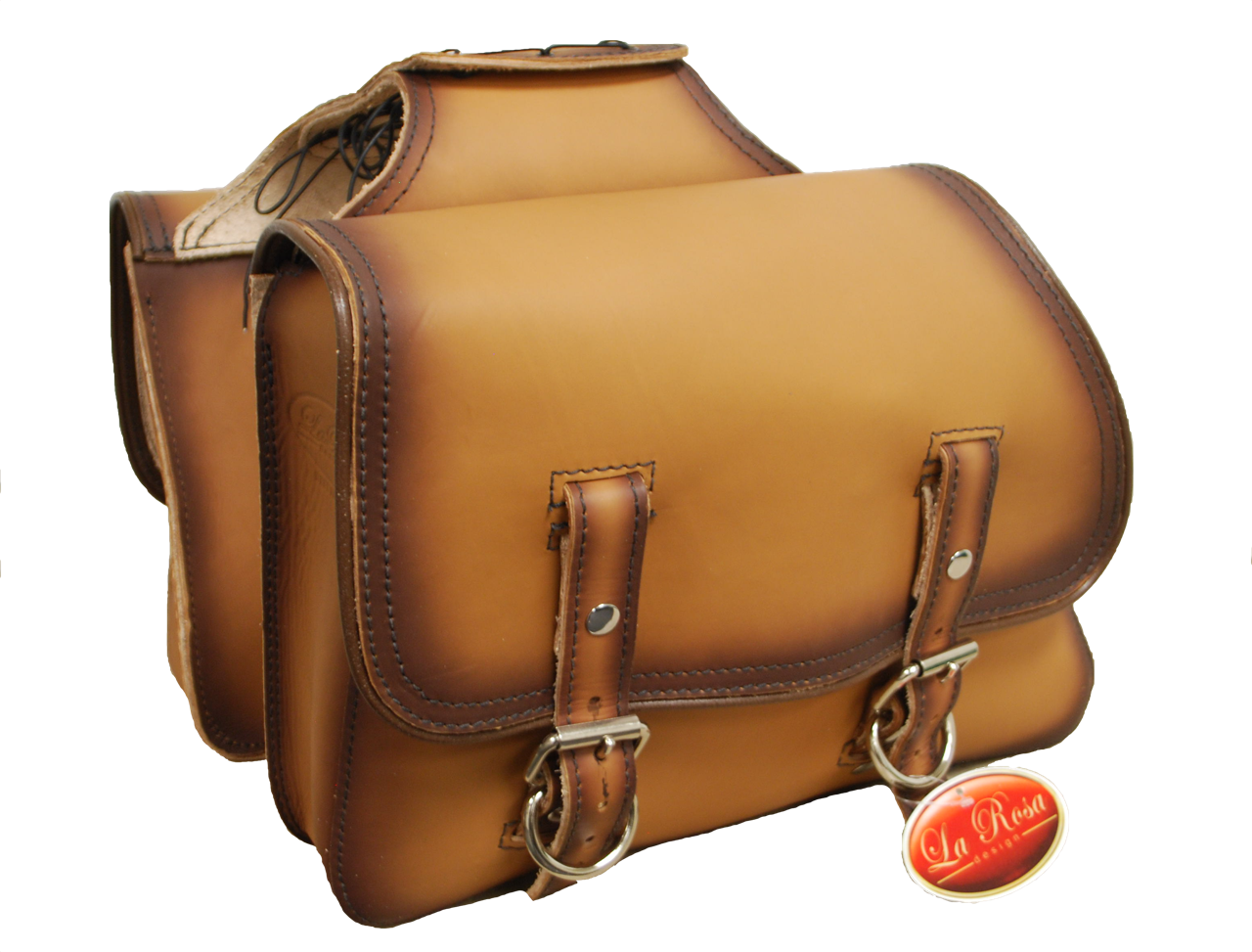 custom leather throw over saddlebags