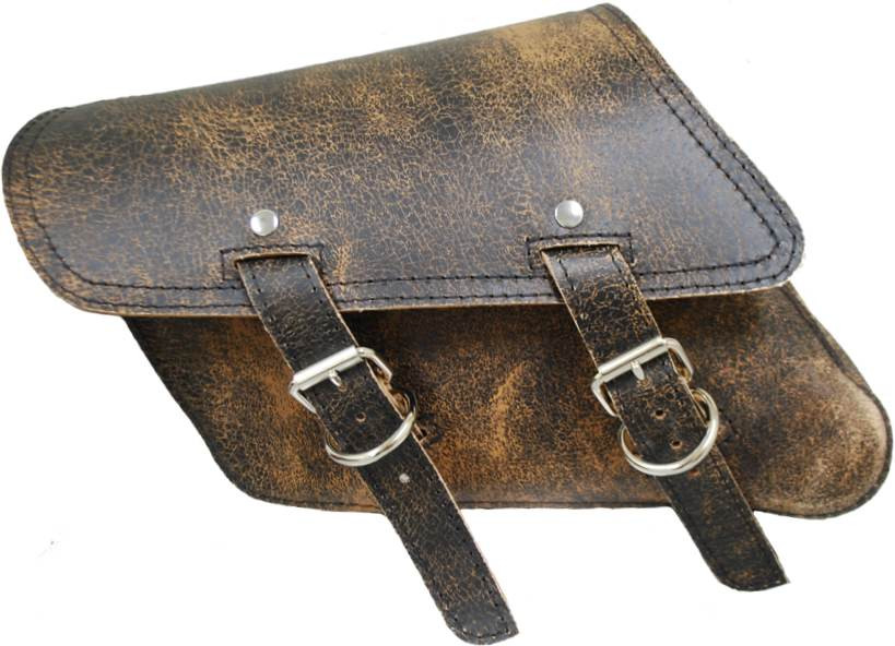 brown leather swingarm bag