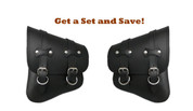 All Softail Models Left and Right claSICK Solo Saddle Bag Black Leather