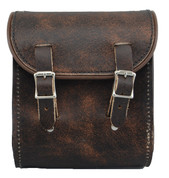 La Rosa Universal Leather Sissy Bar Bag - Rustic Brown
