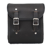 La Rosa Universal Leather Sissy Bar Bag - Rustic Black