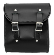 La Rosa Universal Leather Sissy Bar Bag -  Black