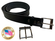 EXCLUSIVE LaRosa Design 1" Leather Belt Black