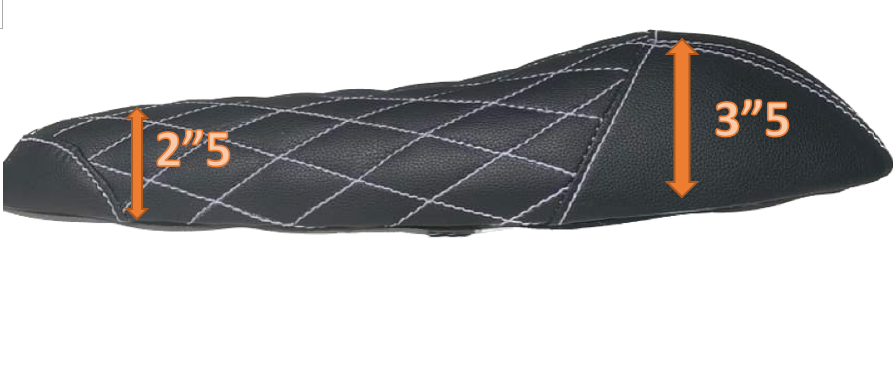 LaRosa Design Black with White Diamond Stitching Seat Fit All