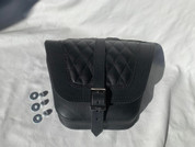 LaRosa Design Black with Diamond Stitching  Left Side Bag Fit All Super 73