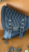 La Rosa Design Left Side Softail PU Leather Swing Arm Bag