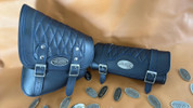 La Rosa Design Left Side Softail PU Leather Swing Arm Bag and Tool Roll