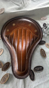 La Rosa Design Leather Solo Seat  for the Royal Enfield 350 Models