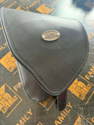 Softail Full Front Cover Black Leather Swing Arm Bag