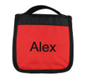 The Red/Black CD Case is shown here personalized with a Block Style monogram
