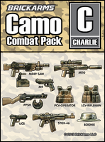 BrickArms Camo Combat Pack DELTA Weapons Pack for Brick Minifigures 