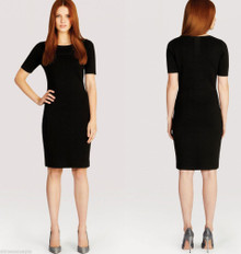 COAST LOUIE TEXTURED KNITTED BLACK DRESS LBD BUSINESS PARTY SIZE 10 NEW RRP £80