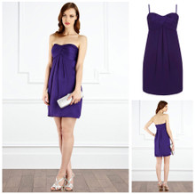 COAST PURPLE SILKY LUPIN BANDEAU DRESS FROM COAST SIZE 6 8 NEW