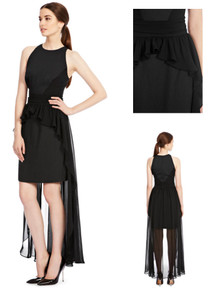 COAST BLACK CAROL ANNE COCKTAIL PARTY MAXI DRESS SIZE 10 NEW RRP £220