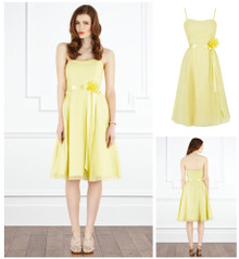 COAST LEMON YELLOW FLORENA GOWN DRESS BRIDESMAID PARTY SIZE 12 NEW RRP £160
