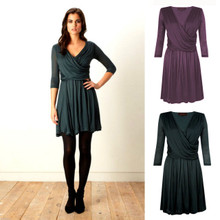 FRENCH CONNECTION GREAT PLAINS PURPLE BLACK GREEN PARTY DRESS SIZE 8 10 12 14 16