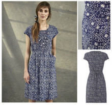 WHITE STUFF BLUE WHITE BENTO SHIFT TEA TIE BACK DRESS SIZE 8 10 12 14 16 18 £69