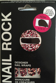 NAIL ROCK DESIGNER NAIL WRAPS AS SOLD IN COAST PURPLE CORAL ANIMAL PRINT