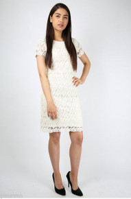 MARKS & SPENCERS M&S CREAM LACE SHIFT TEA EVE DRESS SIZE 8 10 12 14 16 18 20 22