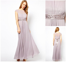COAST LORI LEE MAXI DRESS GOWN IN LILAC GREY CHIFFON SIZE 12 NEW RRP £175