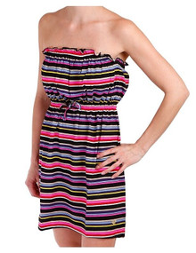 ROXY CALIFORNIA BAJA STRIPE BEACH DRESS SIZE 12 - 14 NEW RRP £60
