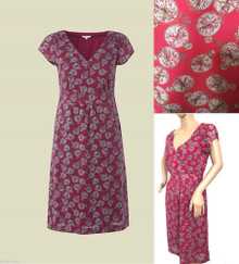 WHITE STUFF RASPBERRY RED PINK POSTCARD TEA SHIFT DRESS SIZE 8 10 12 14 16 18