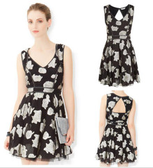 MONSOON SAFFI BLACK LUREX JACQUARD PARTY DRESS SIZE 8 10 12 14 16 NEW RRP £78